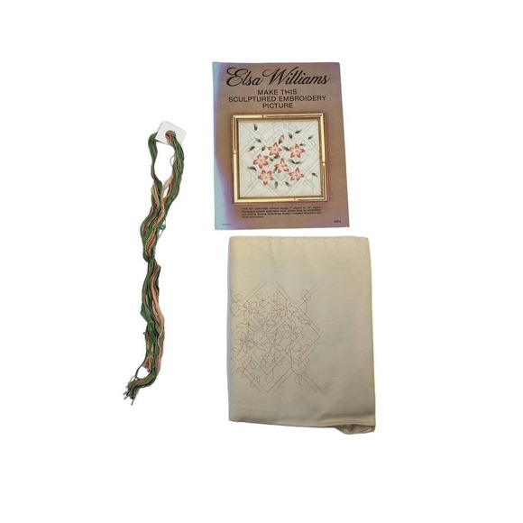 Elsa Williams Embroidery Kit Salt Marsh Roses Vintage RARE - Picture 3 of 5